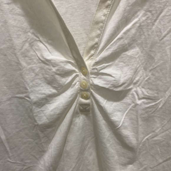 Banana Republic 3 button polo top white size medium - Picture 3 of 5